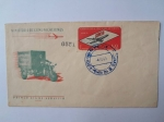 Stamps : America : Colombia :  Expreso-Entrega Inmediata-Avión a reacción- Sello expreso. Correo Primer Día de Servicio, 4-10-63.
