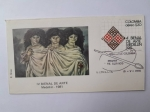 Stamps Colombia -  4°Bienal de Arte-Medellín 1981- Abstracta Cuadrada- Correo Primer Día de Servicio, 15-V-1981