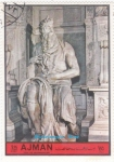 Sellos de Asia - Emiratos rabes Unidos -  MOISÉS-MICHELANGELO
