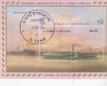 Stamps So Tom and Prncipe -  .BARCO DE VAPOR DE RUEDA