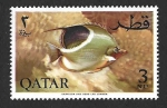 Sellos de Asia - Qatar -  71 - Pez Mariposa