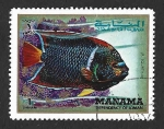 Sellos de Asia - Emiratos rabes Unidos -  Mi777A - Pez (MANAMA)