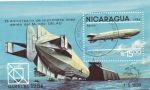 Stamps Nicaragua -  75 aniversario primera línea aérea del mundo 