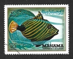 Stamps United Arab Emirates -  Mi782A - Pez Ballesta (MANAMA)