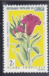 Stamps : Africa : Republic_of_the_Congo :  FLORES TROPICALES 