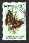 Stamps Kenya -  436 - Mariposa