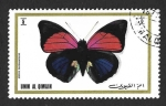 Stamps United Arab Emirates -  Mi623A - Mariposa (UMM-AL-QIWAIN)