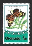 Sellos de America - Granada -  660 - Mariposa
