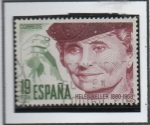 Stamps Spain -  Helen Keller