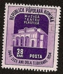 Stamps Romania -  Diez años de Liberación - Teatro de Música y Plástica
