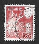 Stamps Asia - Japan -  584 - Pescador
