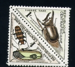 Stamps Africa - Central African Republic -  Insectos autoctonos