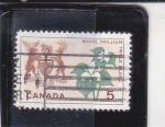 Stamps Canada -  escudo y flores