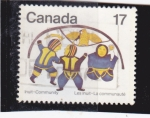 Sellos de America - Canad� -  inuits cosmonautas