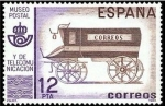 Stamps Spain -  ESPAÑA 1981 2638 Sello Nuevo Museo Postal Furgon correo s.XIX Scott2274 Michel2527
