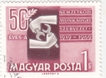 Sellos de Europa - Hungr�a -  50 Aniversario Organización Internacional del Trabajo