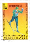 Stamps Mongolia -  OLIMPIADA INVIERNO LAKE PLACID`80