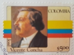 Stamps : America : Colombia :  José Vicente Concha Ferreira (1867-1929) - Presidente de Colombia (1914-1918)