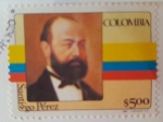 Sellos del Mundo : America : Colombia : Santiago Pérez Manosalva (1830-1900)- Presidente de Colombia (1874-1876)- Escritor.
