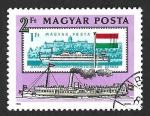 Sellos de Europa - Hungr�a -  2707 - Barco de Vapor de Rueda y Sello Húngaro
