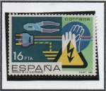 Stamps Spain -  Prevencion d' Accidentes Laborales: Descarga Eléctrica