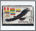 Stamps Spain -  XV Aniv. d' Pacto Andino