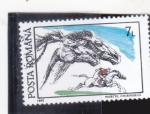 Stamps Romania -  carrera de caballos 