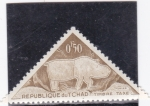 Stamps : Africa : Chad :  pintura rupestre