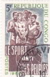 Stamps : Africa : Republic_of_the_Congo :  el deporte une a los pueblos