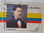 Stamps : America : Colombia :  Sergio Camargo Pinzón (1832-1907)- Presidente (1877)