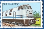 Stamps Burkina Faso -  Locomotora 