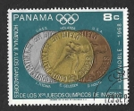 Stamps : America : Panama :  487F - Medallas de los X JJOO. Grenoble.