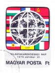 Stamps Hungary -  Banderas de diversos países europeos