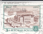 Stamps Hungary -  panorámica de Pest 1872