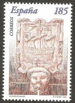 Stamps Spain -  SH3716 - exposicion filatelica nacional exfilna 2000, fuente con el escudo de aviles (asturias)
