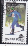 Stamps Hungary -  OLIMPIADA INVIERNO CALGARY'88