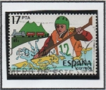 Stamps Spain -  Grandes Fiestas Populares Españolas: Descenso d' Rio Selles