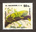 Sellos de America - El Salvador -  IGUANA