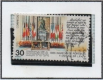 Stamps Spain -  Ingreso d' España y Portugal en la Unión Europea: Mesa d' Salón d' Columnas