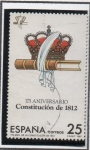 Stamps Spain -  !75 Aniv. d' l' Constitución d'1812