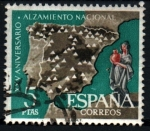 Stamps Spain -  XXV aniv. alzam. nac.