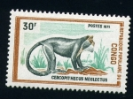 Sellos de Africa - Rep�blica del Congo -  Cercopithecus neglectus