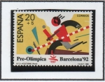 Stamps Spain -  Barcelona'92 I serie Preolímpica. Atletismo