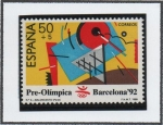 Stamps Spain -  Barcelona'92 I serie Preolímpica. Baloncesto