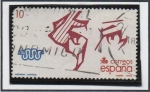 Stamps Spain -  V Centenario d' Descubrimiento d' América: Hernán Cortes
