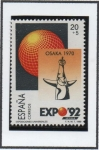 Stamps Spain -  Expo d' Sevilla: Torre d' Sol Osaka