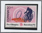 Sellos de Europa - Espa�a -  Barcelona'92 II serie Pre-Olímpica: Ciclismo