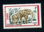 Sellos del Mundo : Africa : Republic_of_the_Congo : Elefante africano