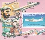 Stamps Djibouti -  50 aniversario Air France