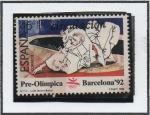 Stamps Spain -  Barcelona'92 IV serie Pre-Olímpica: Judo